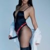 LEATHERETTE HARNESS FABULOUS - ONE SIZE - RED GLOSSY
